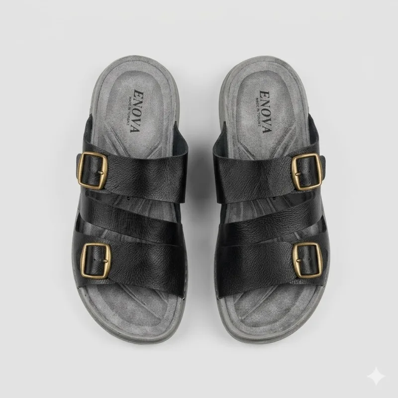 SANDALES HOMME EN CUIR