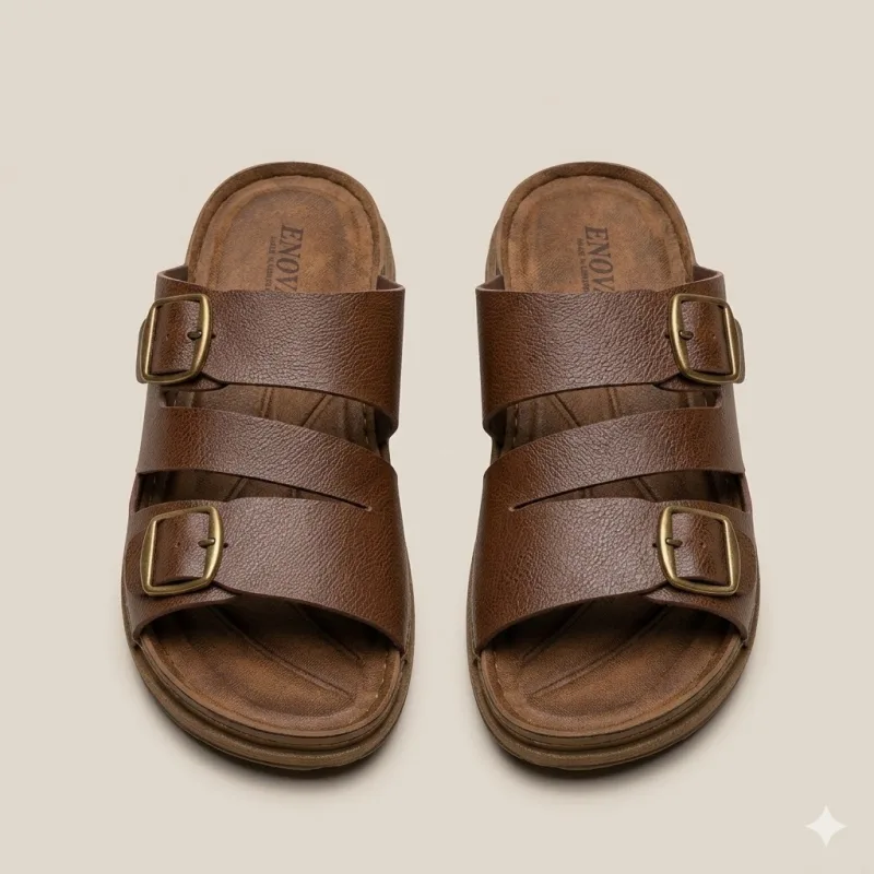 SANDALES HOMME EN CUIR