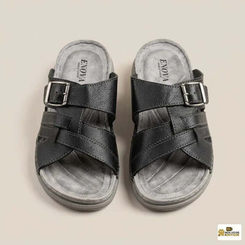 SANDALES HOMME EN CUIR