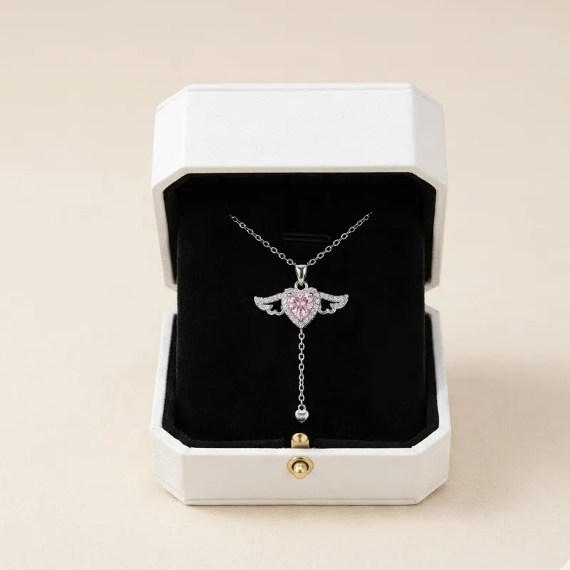COLLIER PENDENTIF CŒUR AILES D'ANGE