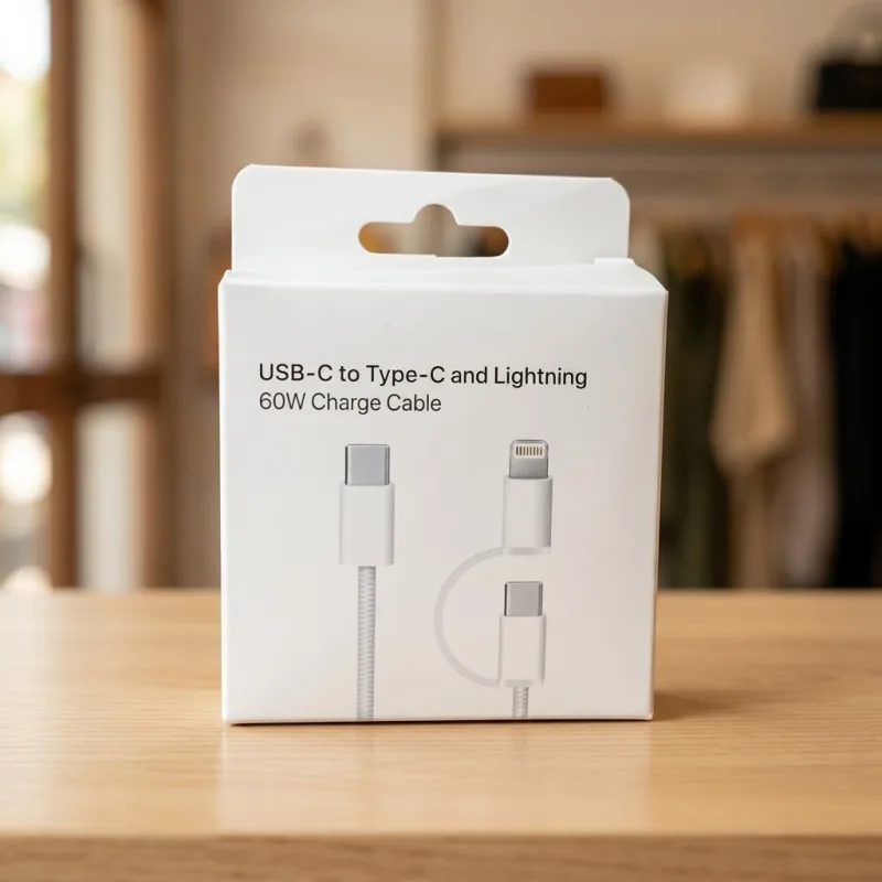 CÂBLE 2 EN 1 TYPE-C + LIGHTNING 60W