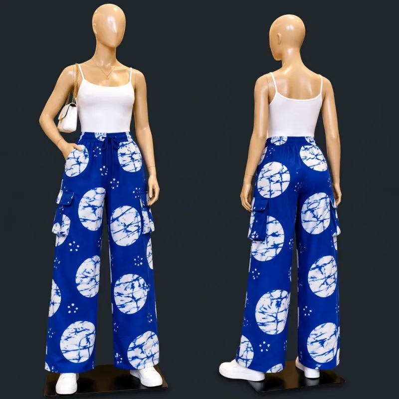 PANTALON FEMME LARGE IMPRIMÉ
