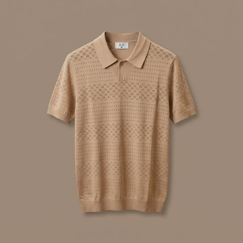 POLO EN MAILLE AJOURÉE RESPIRANT