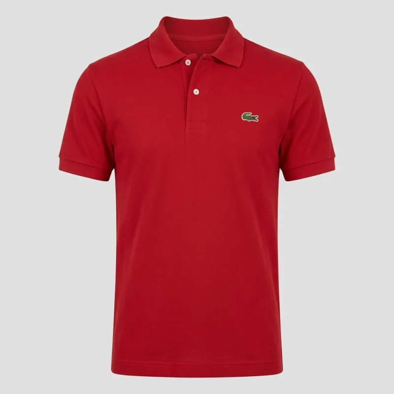POLO LACOSTE L.12.12 ROUGE PASSION - COTON PIQUÉ CLASSIQUE ÉDITION PREMIUM