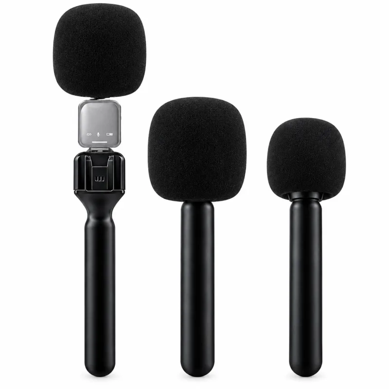 MANCHE MICRO INTERVIEW 3 EN 1 SIGNATURE D'ÂME - SUPPORT POIGNÉE + BONNETTE ANTI-VENT + ADAPTATEUR UNIVERSAL ÉDITION JOURNALISTE