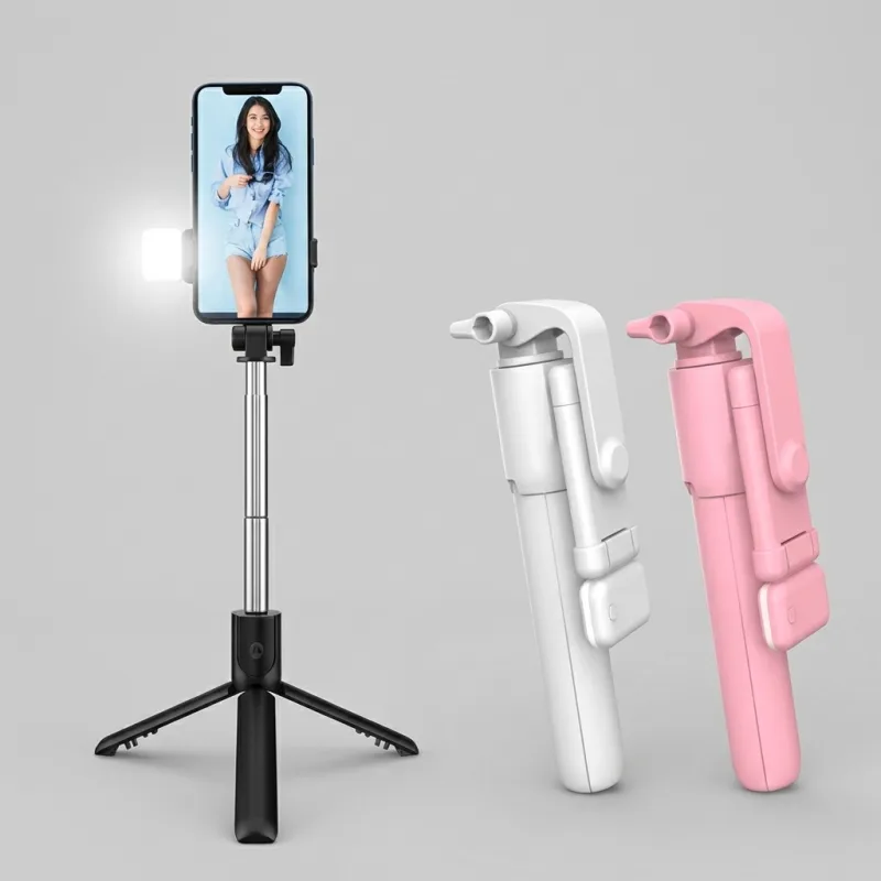 SELFIE STICK TRÉPIED 4 EN 1 SIGNATURE D'ÂME - LUMIÈRE LED + TÉLÉCOMMANDE + TRÉPIED + PERCHE 3 COULEURS ÉDITION BELLE
