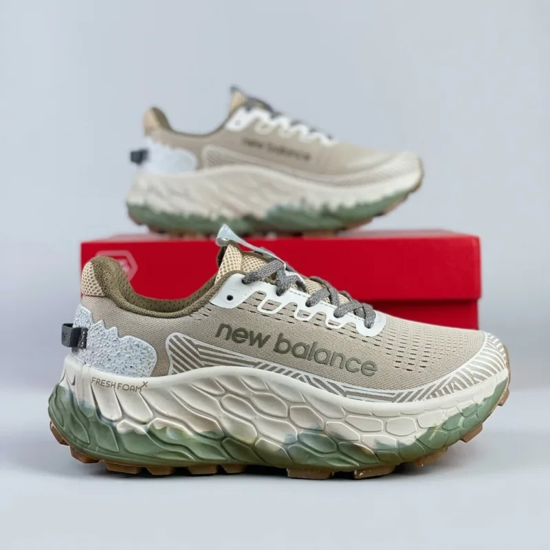 BASKET NEW BALANCE FRESH FOAM X TRAIL SIGNATURE D'ÂME - SNEAKER BEIGE SABLE & VERT SAUGE ÉDITION NATURE LUXE