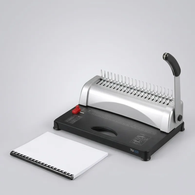 MACHINE À RELIER YO300 - RELIEUSE À PEIGNE 21 TROUS ÉDITION BUREAU PRO